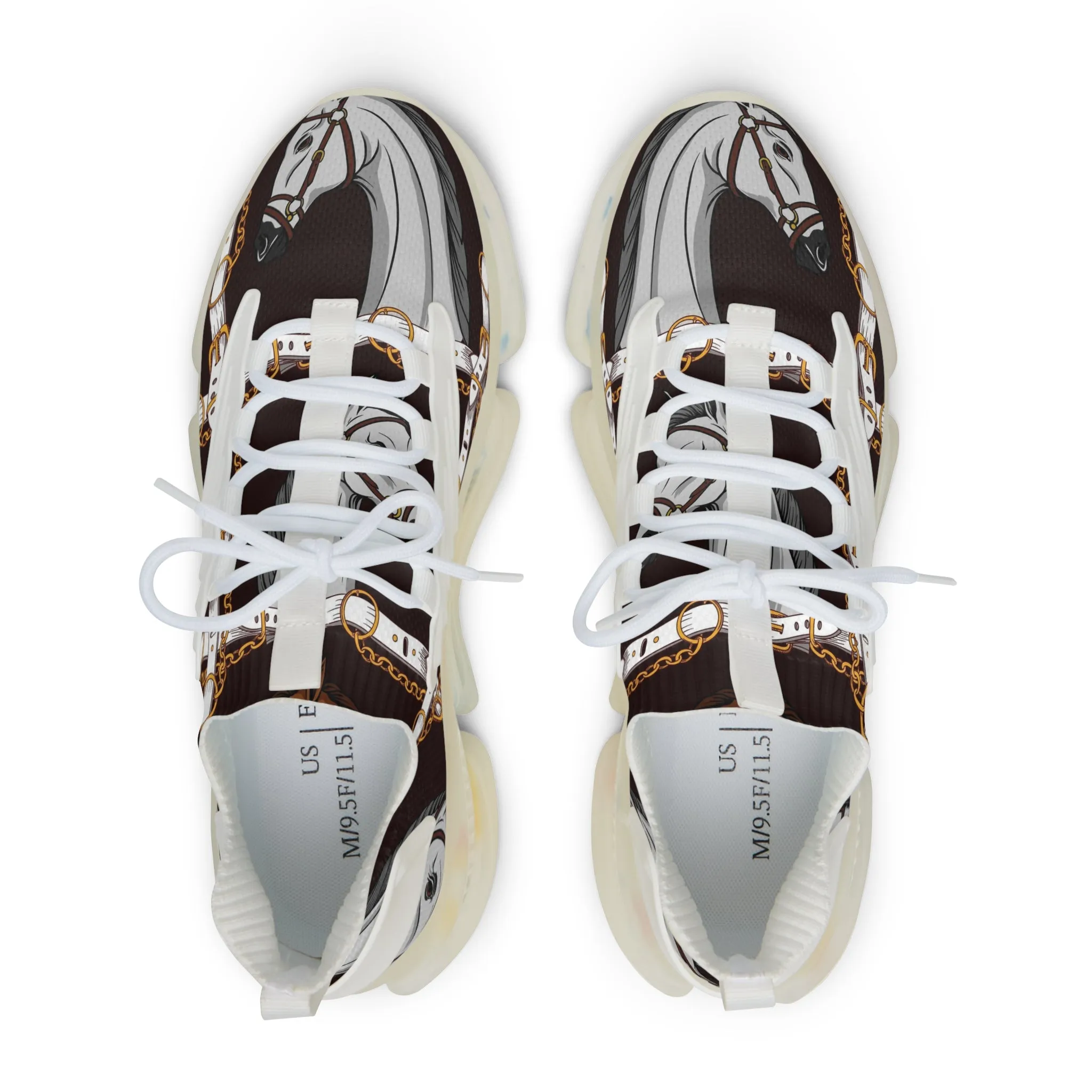 White Horses Men's Mesh Sneakers