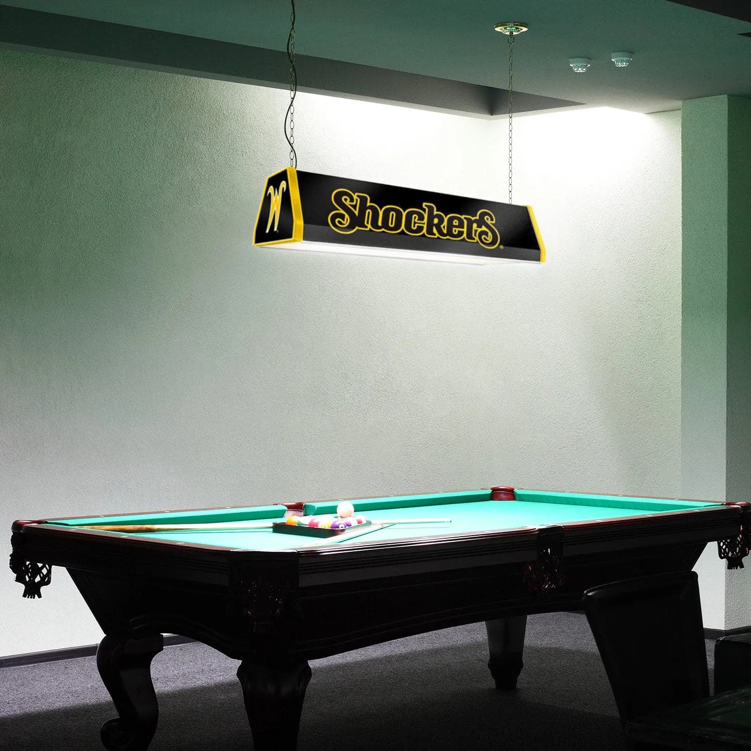Wichita State Shockers: Script W - Standard Pool Table Light
