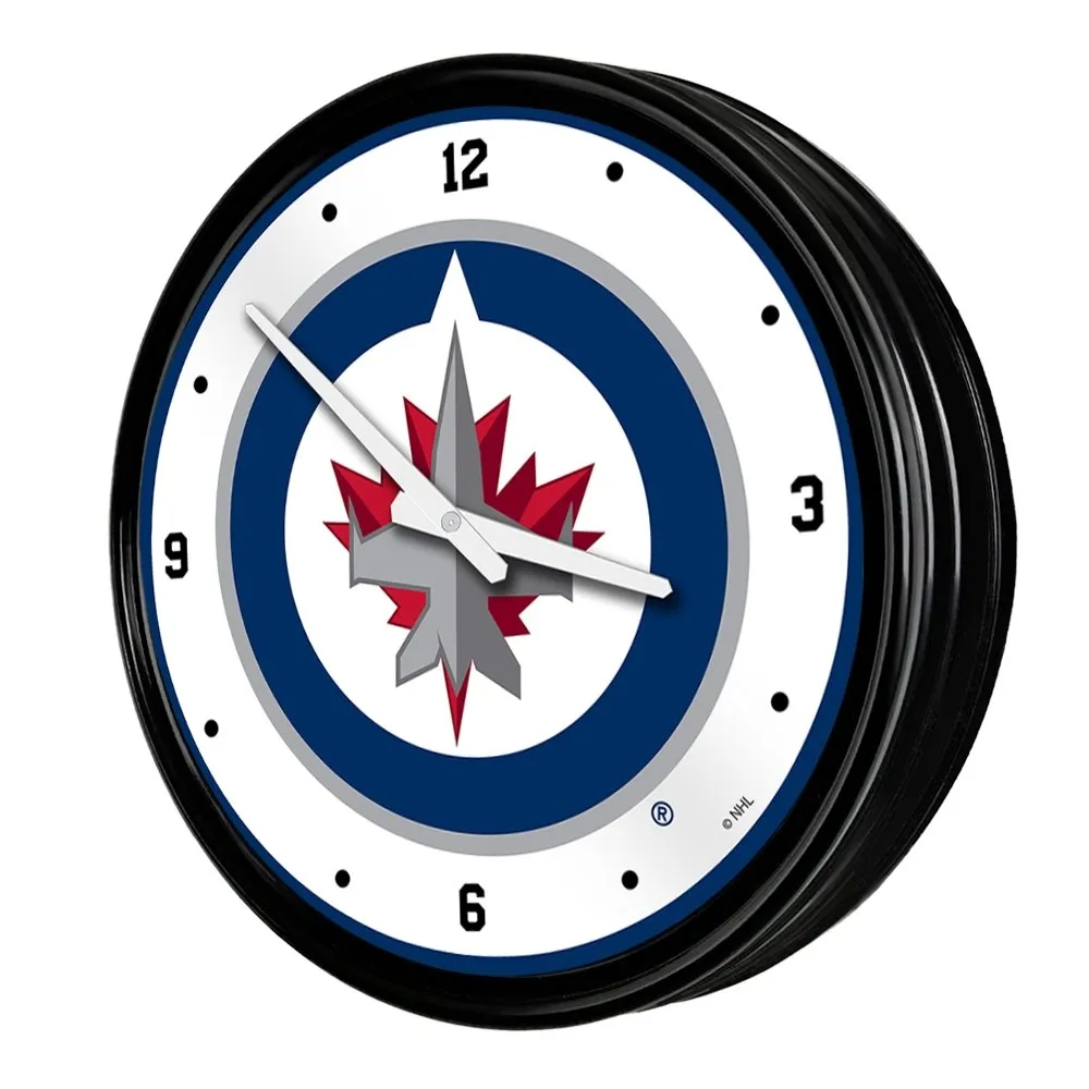 Winnipeg Jets: Retro Lighted Wall Clock