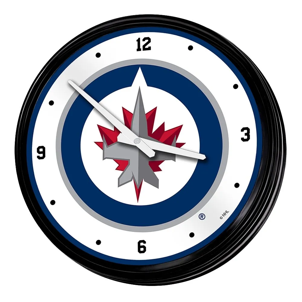 Winnipeg Jets: Retro Lighted Wall Clock