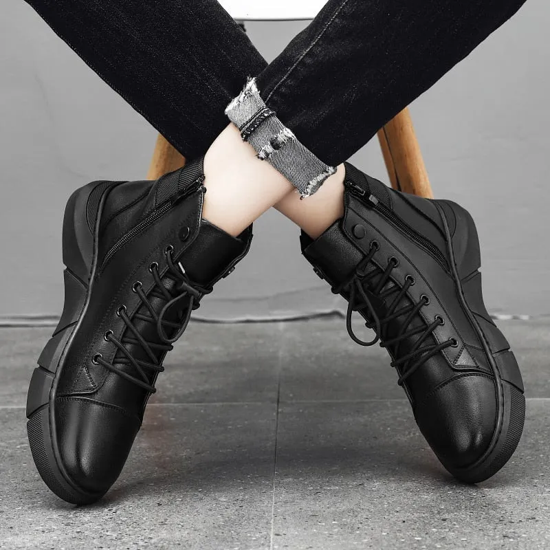 Winter Shoes for Men 2023 Trend High-top Martens Boots