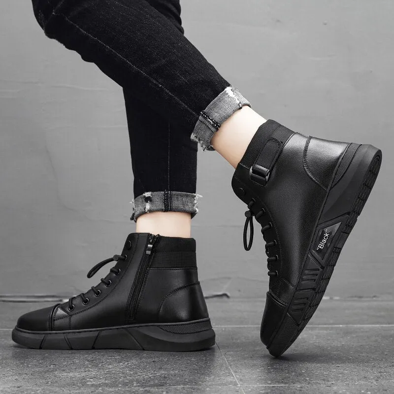 Winter Shoes for Men 2023 Trend High-top Martens Boots