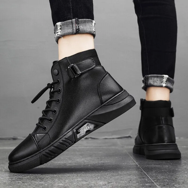 Winter Shoes for Men 2023 Trend High-top Martens Boots