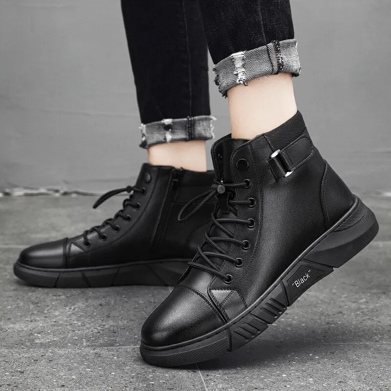 Winter Shoes for Men 2023 Trend High-top Martens Boots