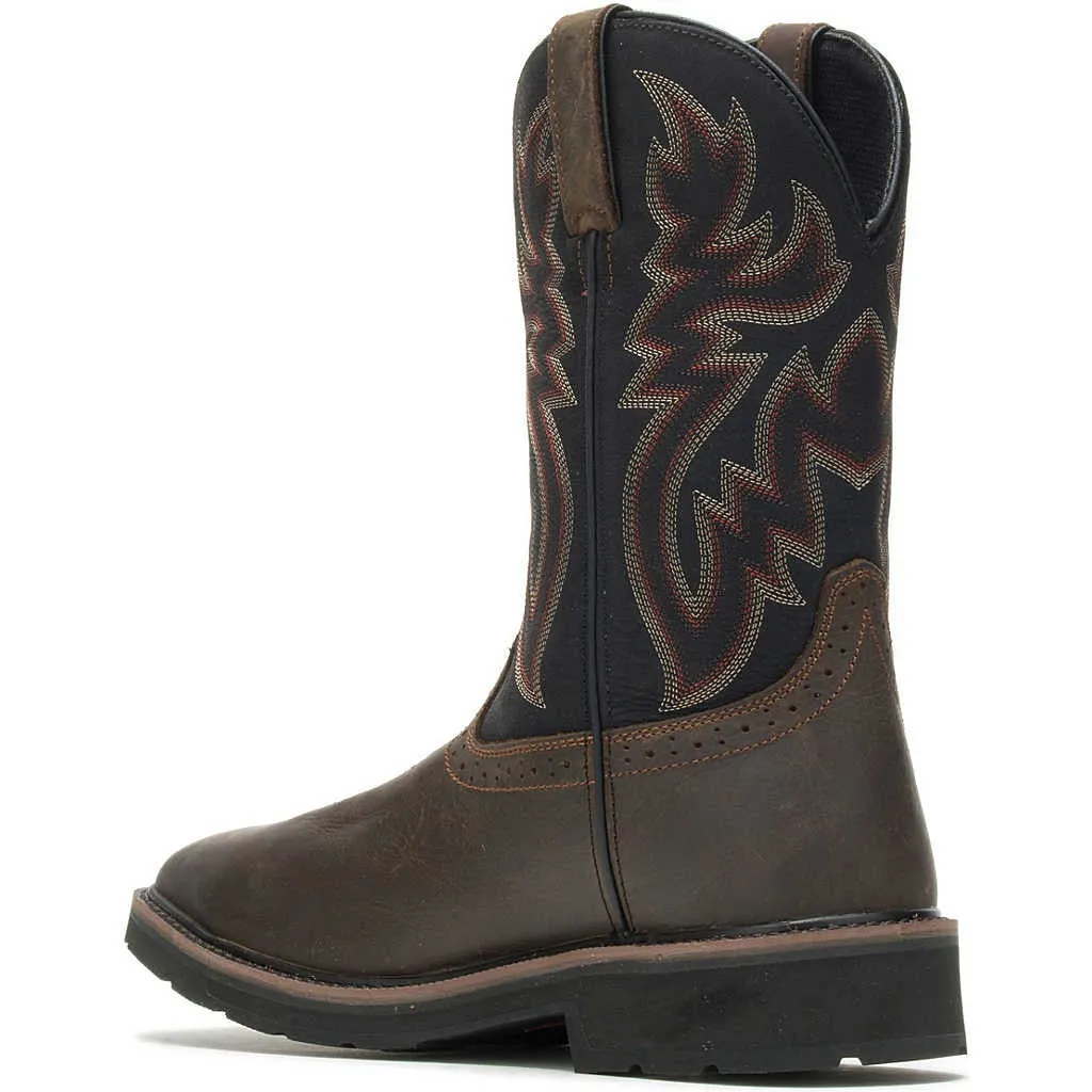 Wolverine Men's Rancher Steel Toe Waterproof Western Work Boot- Black- W10765
