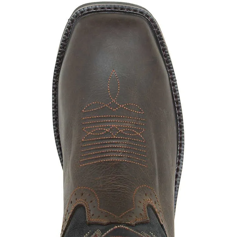Wolverine Men's Rancher Steel Toe Waterproof Western Work Boot- Black- W10765