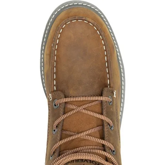 Wolverine Men's Trade Wedge 6" Steel Toe Waterproof Work Boot - Brown - W230042