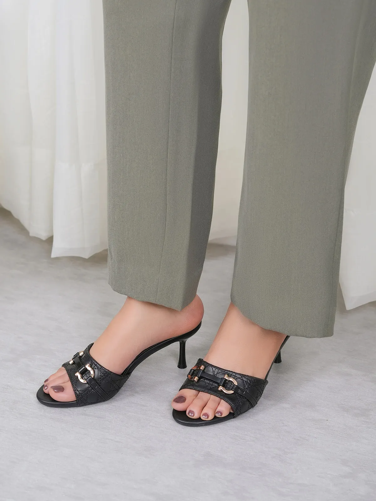 Women "FELISA" Spool Heels Sandals