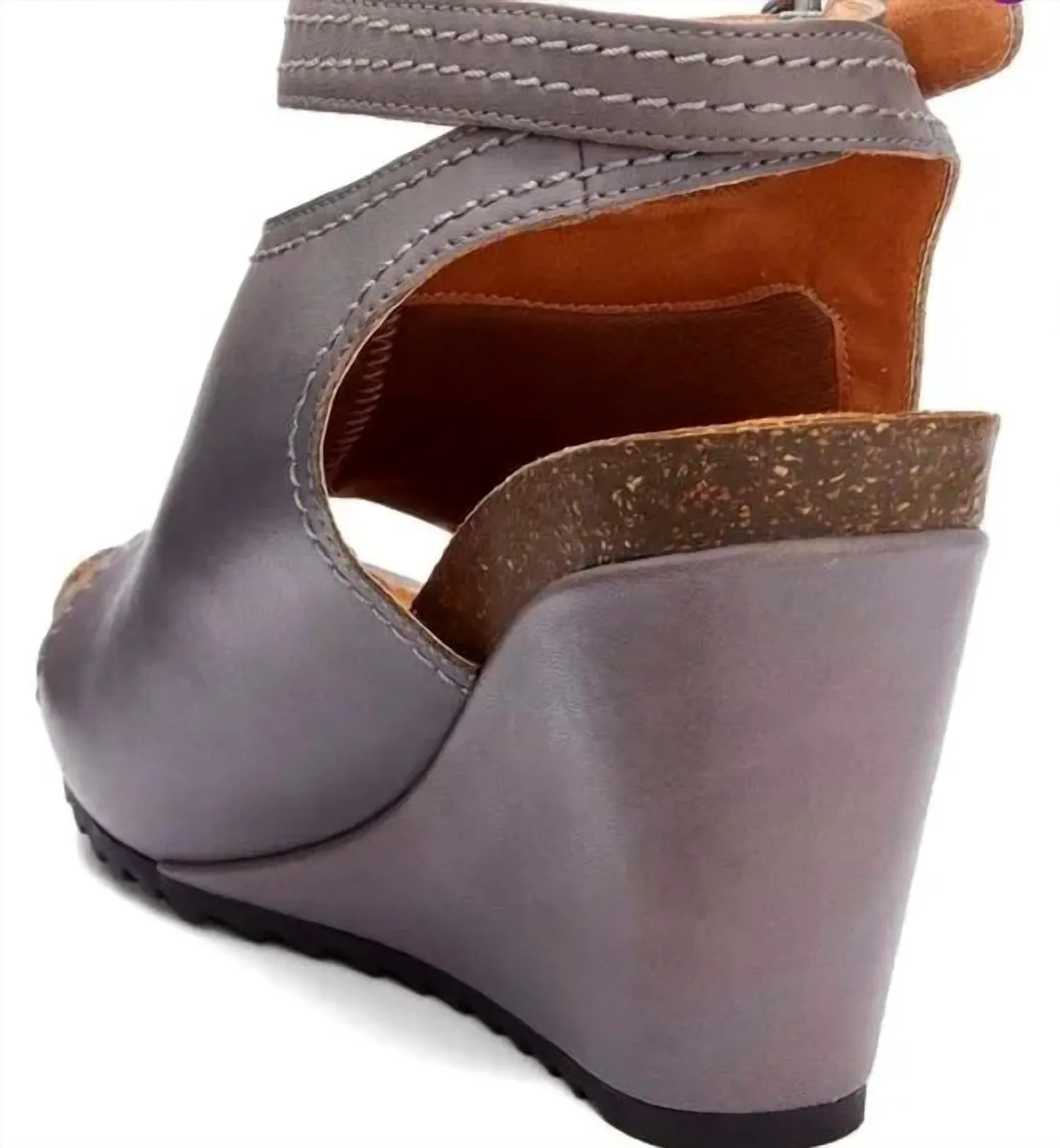 Women's Crystal Wedge Sandals In Dark Brown