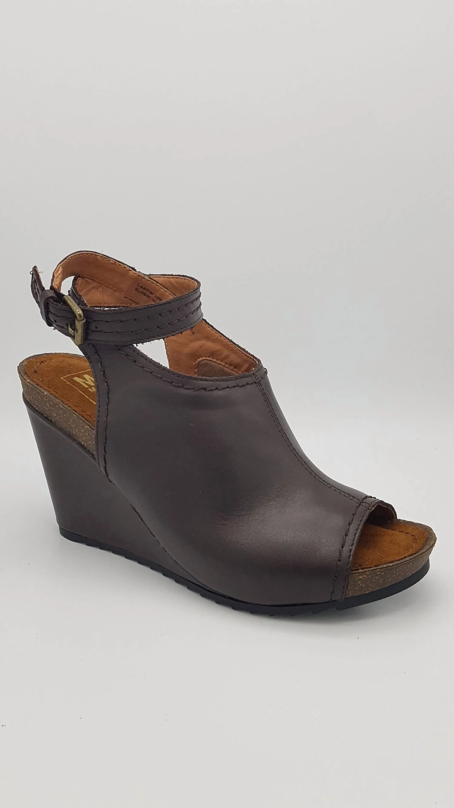 Women's Crystal Wedge Sandals In Dark Brown