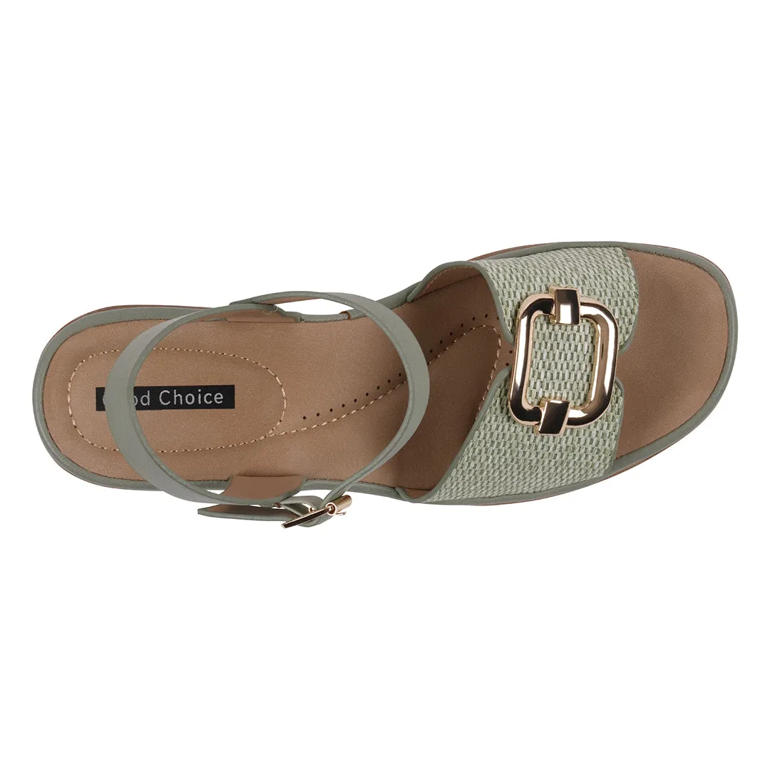 Women's Fia Mint Woven Wedge Sandals