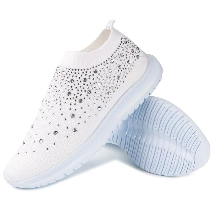 Womens Rhinestone Sports shoes Mesh shoes