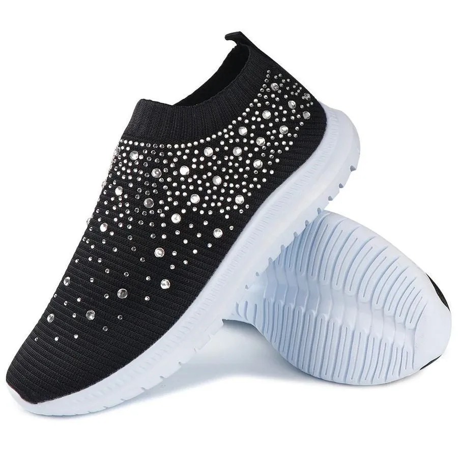 Womens Rhinestone Sports shoes Mesh shoes