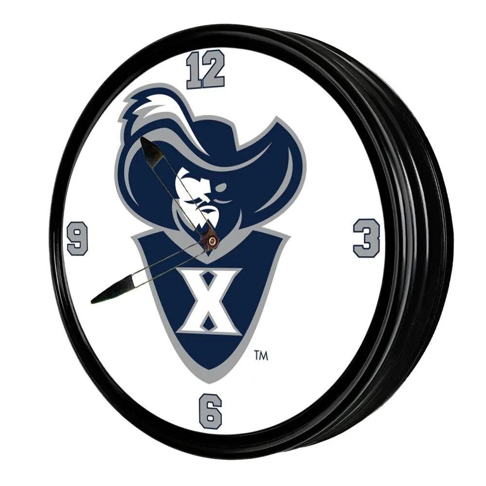 Xavier Musketeers: Mascot - Retro Lighted Wall Clock