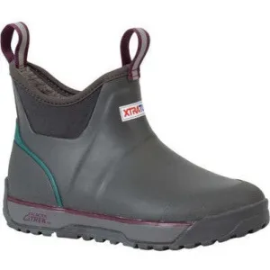 Xtratuf Women's Fleege Lined Waterproof Ankle Deck Work Boot -Grey- AIWR100