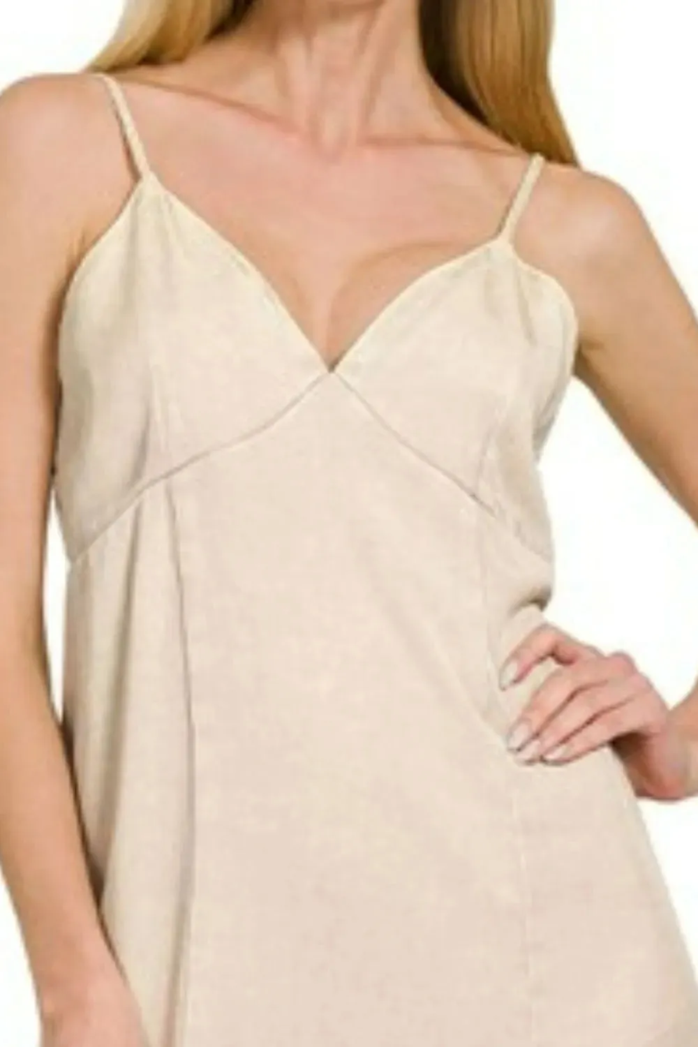 Zenana Tencel Mineral Washed Maxi Dress